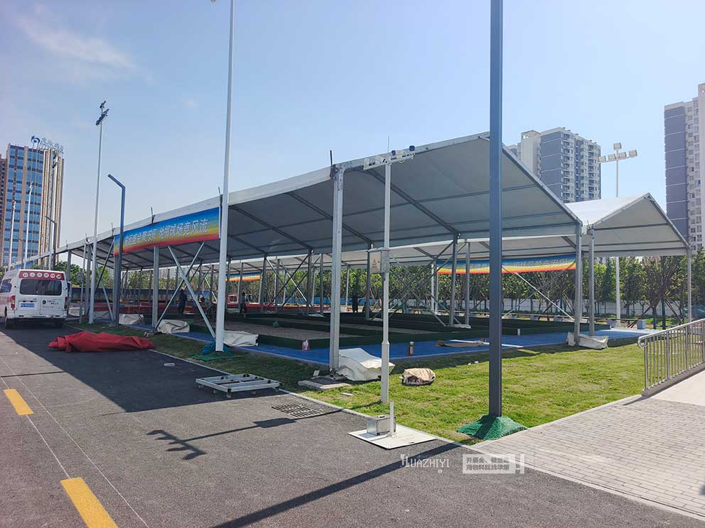 鄭州華熠搭建河南省第十五屆運(yùn)動(dòng)會(huì)賽事篷房